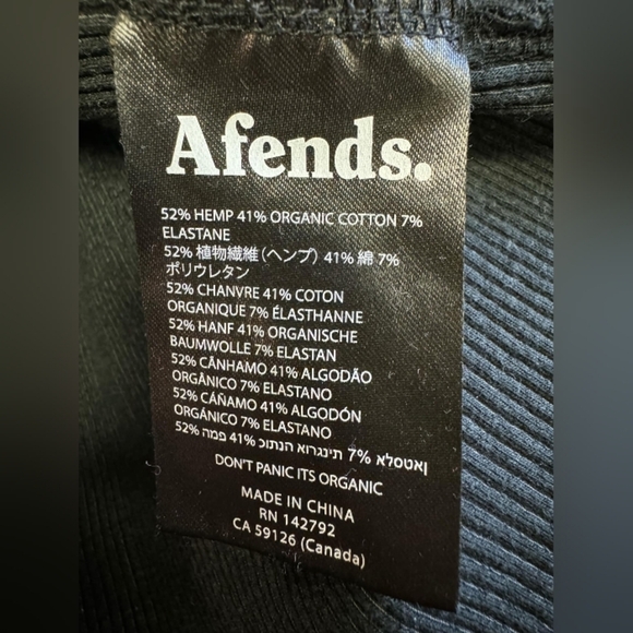 Afends Hemp Revolution EUC Long Sleeve Textured Black Size XL - Picture 9 of 11